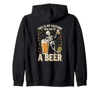 Questo è Il Mio Costume Ora dammi Uno Scheletro di Birra per Halloween Felpa con Cappuccio