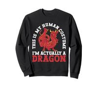 Questo è Il Mio Costume Umano I'm Actually A Dragon Halloween Felpa
