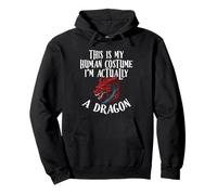 Questo è Il Mio Costume Umano I'm Actually A Dragon Halloween Felpa con Cappuccio