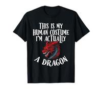 Questo è Il Mio Costume Umano I'm Actually A Dragon Halloween Maglietta