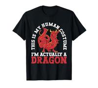 Questo è Il Mio Costume Umano I'm Actually A Dragon Halloween Maglietta