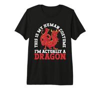 Questo è Il Mio Costume Umano I'm Actually A Dragon Halloween Maglietta Premium