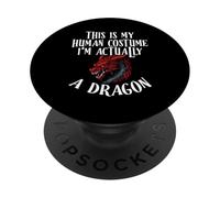 Questo è il mio costume umano I'm Actually A Dragon Halloween PopSockets PopGrip Adesivo
