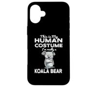 Questo è il mio costume umano Kawaii Animal Koala Bear Cosplay Custodia per iPhone 16 Plus