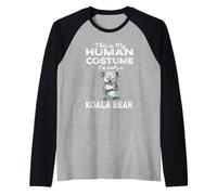 Questo è Il Mio Costume Umano Kawaii Animal Koala Bear Cosplay Maglia con Maniche Raglan