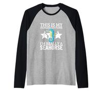 Questo è Il Mio Costume Umano, Sono Davvero Un Cavalluccio Marino Maglia con Maniche Raglan