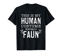 Questo è il mio costume umano Sono Davvero un Faun Divertente Halloween Maglietta