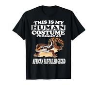 Questo è il mio costume umano Sono davvero un geco africano dalla coda grassa Maglietta
