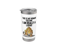 Questo è il mio costume umano Sono davvero un leopardo Bicchiere termico in acciaio inox doppia parete