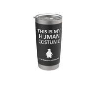 Questo è il mio costume umano Sono davvero un pinguino Halloween Bicchiere termico in acciaio inox doppia parete