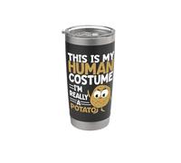 Questo è il mio costume umano Sono davvero una patata divertente Halloween Bicchiere termico in acciaio inox doppia parete