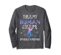 Questo è il mio costume umano Sono davvero una sirena Halloween Maglia a Manica