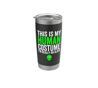 Questo è il mio costume umano Sono davvero una testa aliena UFO aliena Bicchiere termico in acciaio inox doppia parete