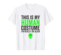 Questo è Il Mio Costume Umano Sono Davvero Una Testa aliena UFO aliena Maglietta