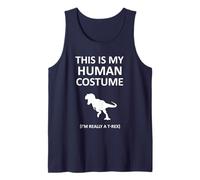 Questo è il mio costume umano Sono davvero uno scherzo sul T-Rex Halloween Canotta