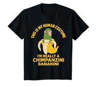 Questo è Il Mio Costume Umano Sono Davvero Uno scimpanzino Bananini Maglietta