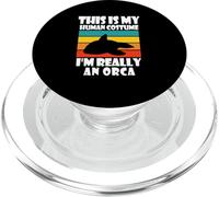 Questo è il mio costume umano Sono davvero un'orca Funny Orca Dad PopSockets PopGrip per MagSafe