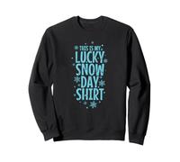 Questo è Il Mio Lucky Snow Day Design Winter Felpa