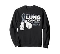 Questo è Il Mio Mese di sensibilizzazione sul Cancro al polmone, Supporto con Nastro Bianco Felpa