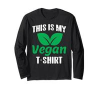 Questo è Il Mio Messaggio Vegano Divertente Verde Maglia a Manica