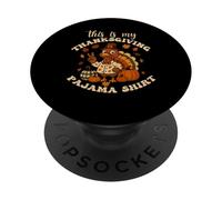 Questo è il mio pigiama del Ringraziamento abbinato al Ringraziamento in famiglia PopSockets PopGrip Adesivo