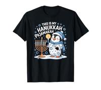 Questo è Il Mio Pigiama Hanukkah Pinguino Divertente Maglietta