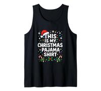 Questo è Il Mio Pigiama Natalizio Divertente luci di Natale Bastoncini di Zucchero Canotta