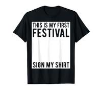 Questo è il mio primo festival, autografa la mia maglietta, divertente concerto di musica Maglietta