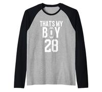 Questo è Il Mio Ragazzo Calcio #28 Maglia con Maniche Raglan