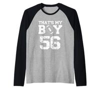Questo è Il Mio Ragazzo di Calcio n. 56 Maglia con Maniche Raglan