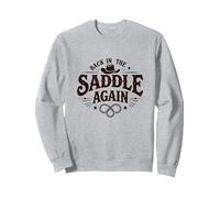 Questo è Il Mio Secondo Rodeo di Nuovo in Sella Felpa, Unisex per Adulti, Grigio Melange, L