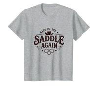 Questo è Il Mio Secondo Rodeo di Nuovo in Sella Maglietta, Bambini, Grigio Melange, 3 Anni