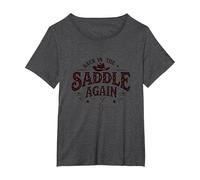 Questo è Il Mio Secondo Rodeo di Nuovo in Sella Maglietta, Donna Plus-Size, Grigio Scuro, 2X