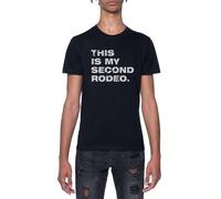 Questo È Il Mio Secondo Rodeo T-Shirt Manica Corta Girocollo Nera per Uomo T-Shirt Short Sleeve Black Crewneck Tee for Men