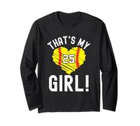 Questo è Il Mio Softball Numero di #25 Cuore Maglia a Manica