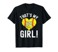 Questo è Il Mio Softball Numero di #25 Cuore Maglietta