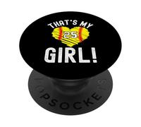 Questo è il mio softball numero di #25 cuore PopSockets PopGrip Adesivo