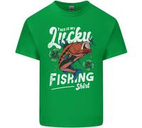 Questo È Il Mio T-Shirt Divertente Da Pescatore Fortunato Per Bambini