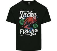 Questo È Il Mio T-Shirt Divertente Da Pescatore Fortunato Per Bambini