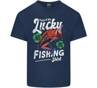 Questo È Il Mio T-Shirt Divertente Da Pescatore Fortunato Per Bambini