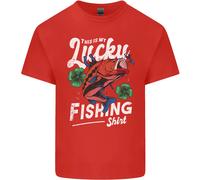 Questo È Il Mio T-Shirt Divertente Da Pescatore Fortunato Per Bambini