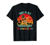 Questo è Il Mio Tramonto costiero Estivo Hawaiano dal Design retrò Maglietta
