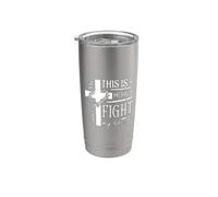Questo è il modo in cui combatto le mie battaglie Christian Faith 2 Chron 20:15 Bicchiere termico in acciaio inox doppia parete