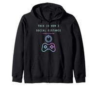 Questo è Il Modo in Cui Sociale Distanza Divertente Console Gaming Felpa con Cappuccio