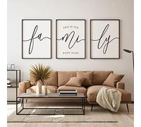 Questo È Il Nostro Posto Felice Segni Dipinti Su Tela Famiglia Arte Della Parete Soggiorno Decorazione Decorazioni Per La Casa Quadri Dipinti 40x50 Cm-3 Pezzi Senza Cornice