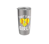 Questo è il numero 8 del cuore di softball della mia ragazza Bicchiere termico in acciaio inox doppia parete