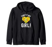 Questo è Il Numero 8 del Cuore di Softball della mia Ragazza Felpa con Cappuccio