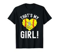 Questo è Il Numero 8 del Cuore di Softball della mia Ragazza Maglietta