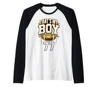 Questo è Il Pallone da Calcio Numero 77 del Mio Ragazzo Maglia con Maniche Raglan