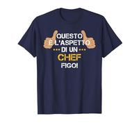 Questo é l'aspetto di Un Chef Figo! Maglietta, Uomo, Navy, 4XL